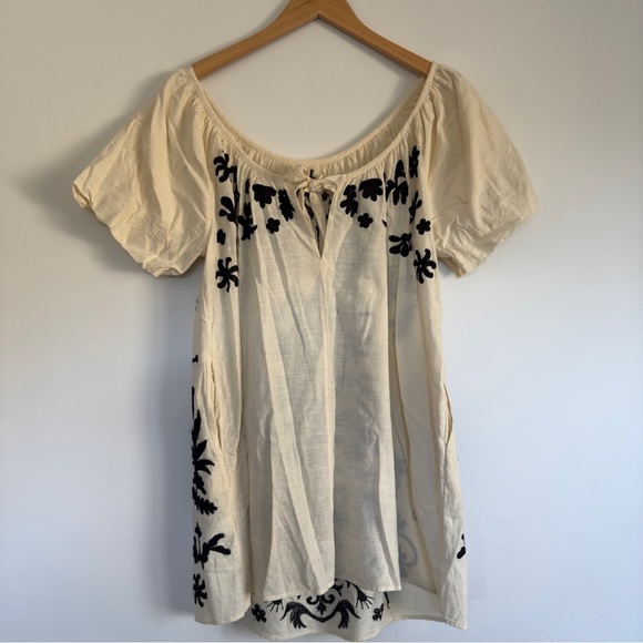 NWT FREE PEOPLE Fiona Embroidered Mini Dress in Ivory Combo Size: extra Small - Picture 3 of 5